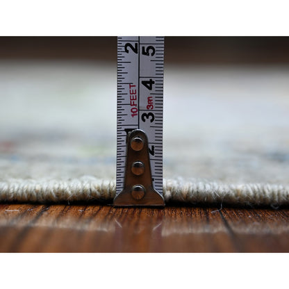 Oushak And Peshawar Wool Hand Knotted Rug Brown Brown 3.0X10.0 -O073536