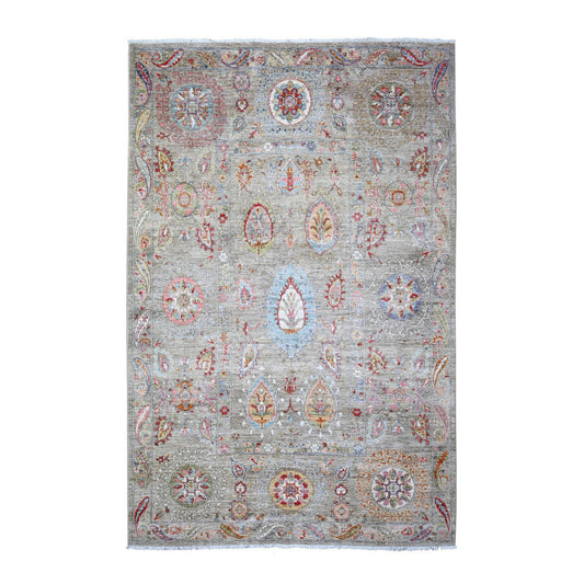 Oushak And Peshawar Wool Hand Knotted Rug Brown Brown 6.0X9.2 -O073548