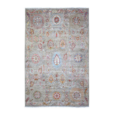 Oushak And Peshawar Wool Hand Knotted Rug Brown Brown 6.0X9.2 -O073548