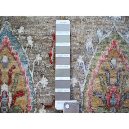 Oushak And Peshawar Wool Hand Knotted Rug Brown Brown 6.0X9.2 -O073548