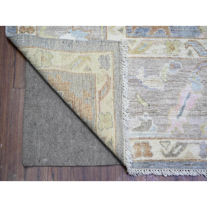 Oushak And Peshawar Wool Hand Knotted Rug Blue Gray 8.1X10.0 -O073575