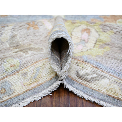 Oushak And Peshawar Wool Hand Knotted Rug Blue Gray 8.1X10.0 -O073575