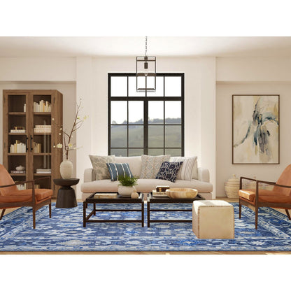 Oushak And Peshawar Wool Hand Knotted Rug Blue Gray 10.2X13.7 -O073590