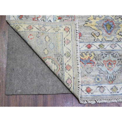 Oushak And Peshawar Wool Hand Knotted Rug Grey Gray 6.1X9.0 -O073611
