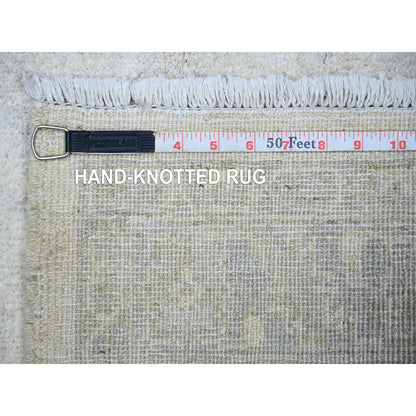 Oushak And Peshawar Wool Hand Knotted Rug Ivory Ivory 3.1X4.10 -O073679