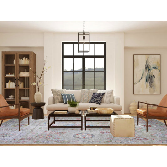 Oushak And Peshawar Wool Hand Knotted Rug Beige No Border 10.1X13.8 -O073680