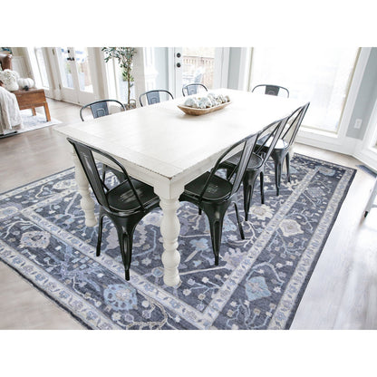 Oushak And Peshawar Wool Hand Knotted Rug Grey Gray 9.0X11.8 -O073698