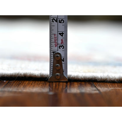 Oushak And Peshawar Wool Hand Knotted Rug Ivory Ivory 6.1X9.4 -O073703