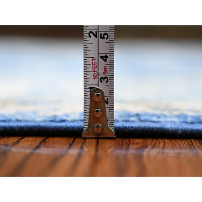 Oushak And Peshawar Wool Hand Knotted Rug Blue Light Blue 5.8X9.0 -O073706