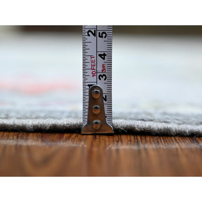 Oushak And Peshawar Wool Hand Knotted Rug Black Gray 6.2X8.10 -O073712