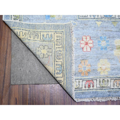 Oushak And Peshawar Wool Hand Knotted Rug Blue Blue 10.0X9.8 -O073713