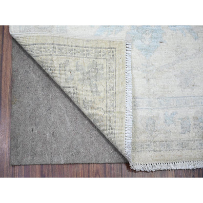 Oushak And Peshawar Wool Hand Knotted Rug Ivory Ivory 2.8X20.5 -O073729