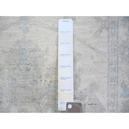 Oushak And Peshawar Wool Hand Knotted Rug Ivory Ivory 2.8X20.5 -O073729