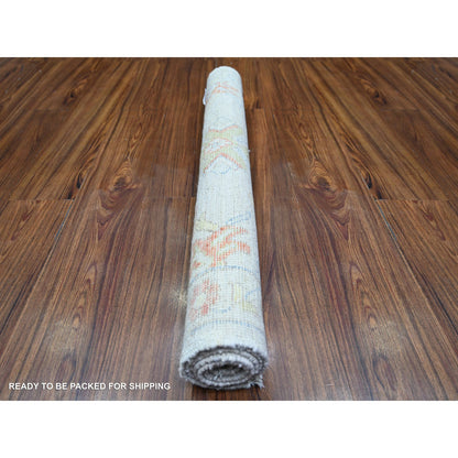 Oushak And Peshawar Wool Hand Knotted Rug Grey Gray 3.1X5.0 -O073743