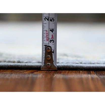 Oushak And Peshawar Wool Hand Knotted Rug Blue Gray 4.1X11.7 -O073749