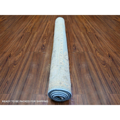 Oushak And Peshawar Wool Hand Knotted Rug Blue Blue 3.10X5.7 -O073753