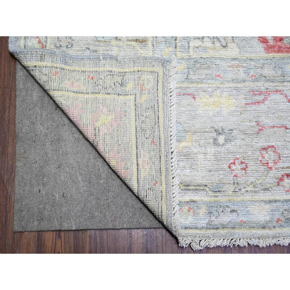 Oushak And Peshawar Wool Hand Knotted Rug Grey Gray 8.3X9.8 -O073799