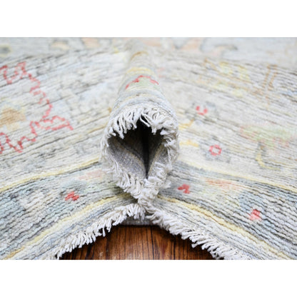 Oushak And Peshawar Wool Hand Knotted Rug Grey Gray 8.3X9.8 -O073799
