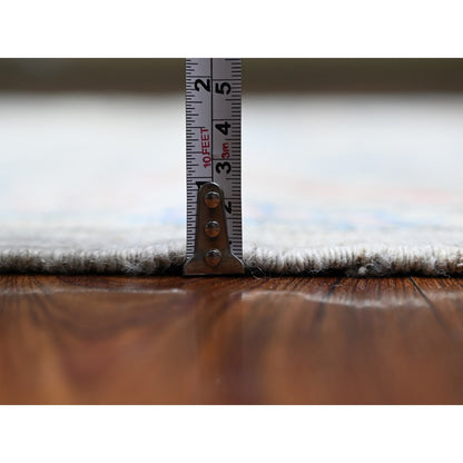 Oushak And Peshawar Wool Hand Knotted Rug Grey Gray 5.10X8.8 -O073800