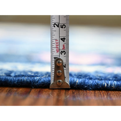 Oushak And Peshawar Wool Hand Knotted Rug Blue Blue 6.2X8.10 -O073802