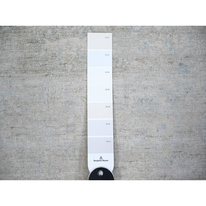 Oushak And Peshawar Wool Hand Knotted Rug Ivory Ivory 3.0X4.9 -O073823