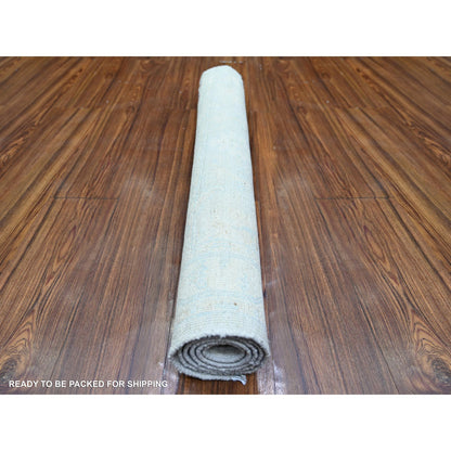 Oushak And Peshawar Wool Hand Knotted Rug Ivory Ivory 3.0X4.9 -O073823