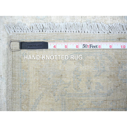 Oushak And Peshawar Wool Hand Knotted Rug Ivory Ivory 3.0X4.9 -O073823