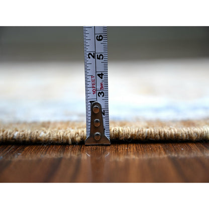 Oushak And Peshawar Wool Hand Knotted Rug Brown Ivory 3.2X5.2 -O073836