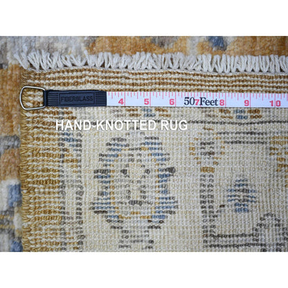 Oushak And Peshawar Wool Hand Knotted Rug Brown Ivory 3.2X5.2 -O073836