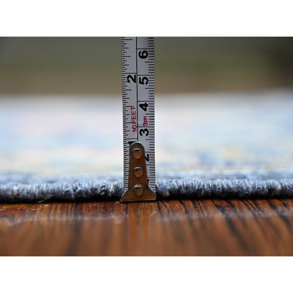 Oushak And Peshawar Wool Hand Knotted Rug Blue Blue 2.9X15.8 -O073852