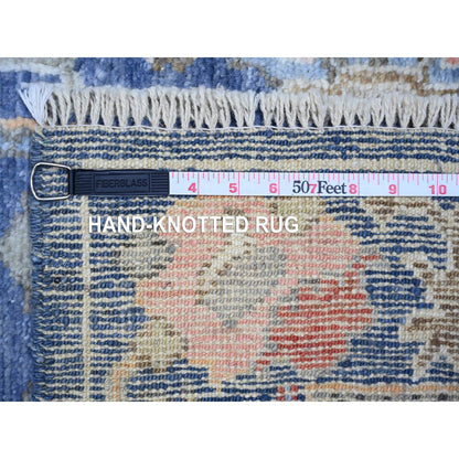 Oushak And Peshawar Wool Hand Knotted Rug Blue Blue 2.9X15.8 -O073852