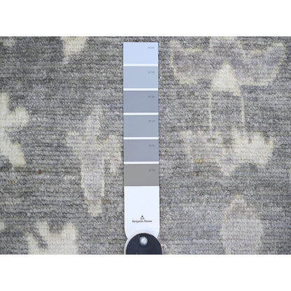 Oushak And Peshawar Wool Hand Knotted Rug Grey Gray 6.0X9.0 -O073910