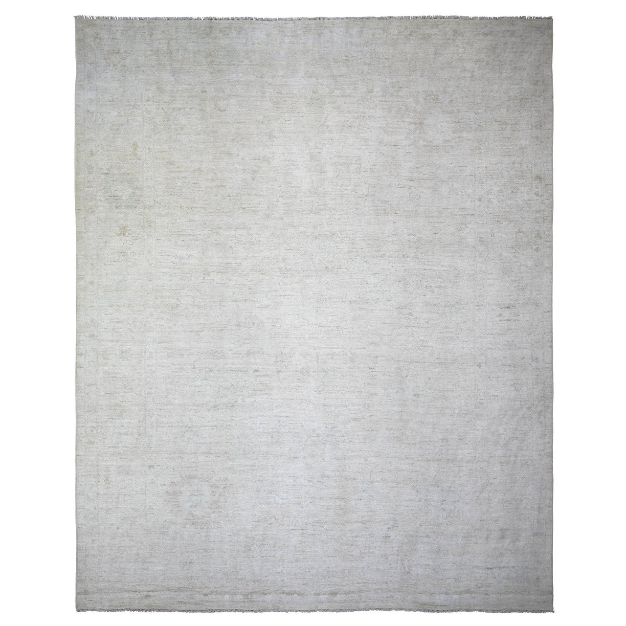 Ivory 11'6" x 14'3" Oushak And Peshawar Hand knotted Wool Rug - Sku: O073919