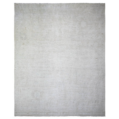 Oushak And Peshawar Wool Hand Knotted Rug Ivory Cream 11.6X14.3 -O073919