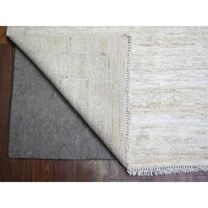 Oushak And Peshawar Wool Hand Knotted Rug Ivory Cream 11.6X14.3 -O073919