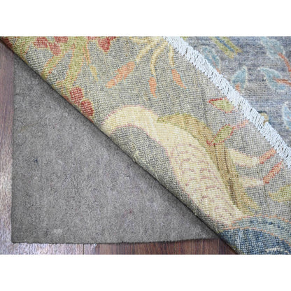 Oushak And Peshawar Wool Hand Knotted Rug Grey No Border 10.0X10.0 -O073926