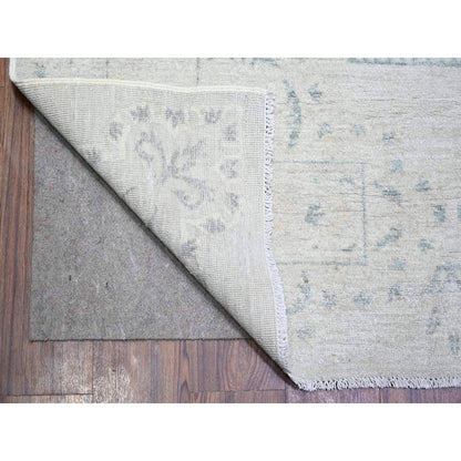 Oushak And Peshawar Wool Hand Knotted Rug Grey No Border 9.0X11.8 -O073948