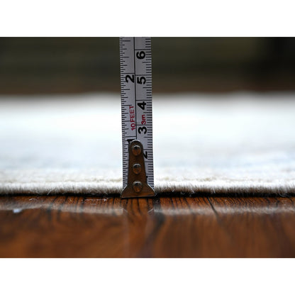 Oushak And Peshawar Wool Hand Knotted Rug Grey Gray 2.8X11.7 -O074004