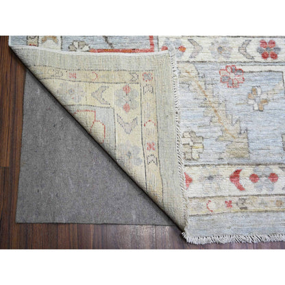 Oushak And Peshawar Wool Hand Knotted Rug Grey Gray 11.9X14.0 -O074041