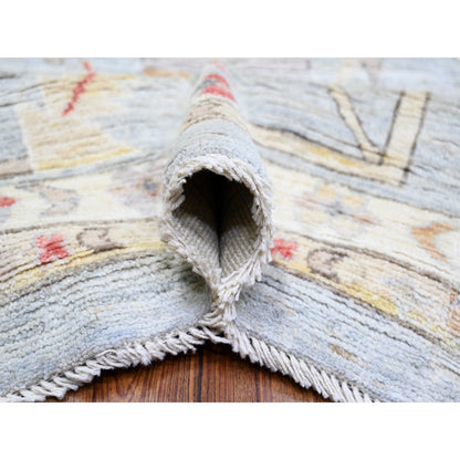 Oushak And Peshawar Wool Hand Knotted Rug Grey Gray 11.9X14.0 -O074041