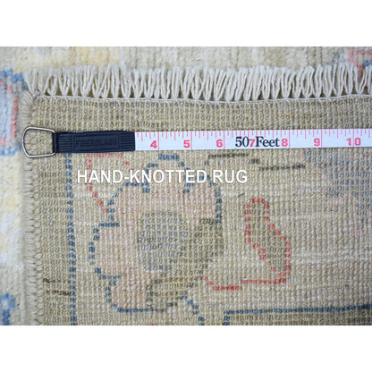 Oushak And Peshawar Wool Hand Knotted Rug Grey Light Gray 3.0X17.7 -O074099