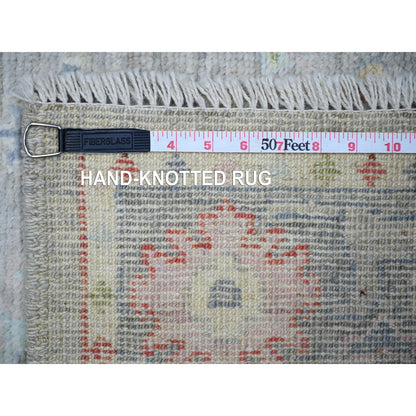 Oushak And Peshawar Wool Hand Knotted Rug Grey Gray 2.9X13.7 -O074107