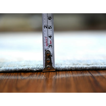 Oushak And Peshawar Wool Hand Knotted Rug Blue Gray 3.0X5.0 -O074129