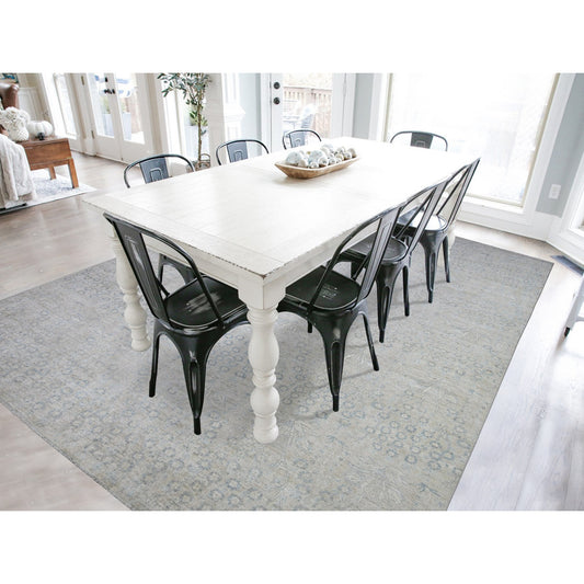 Oushak And Peshawar Wool Hand Knotted Rug Grey No Border 8.7X11.5 -O074144