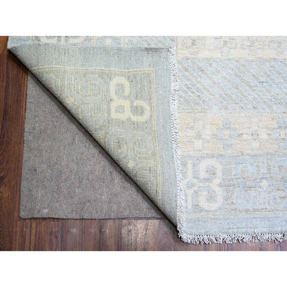Oushak And Peshawar Wool Hand Knotted Rug Blue Light Blue 11.8X14.5 -O074146