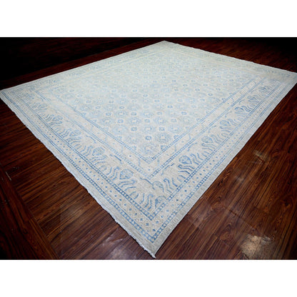 Oushak And Peshawar Wool Hand Knotted Rug Grey Gray 11.9X14.5 -O074147