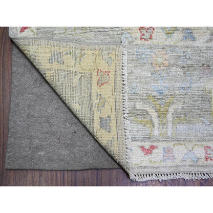 Oushak And Peshawar Wool Hand Knotted Rug Grey Gray 8.2X9.8 -O074158