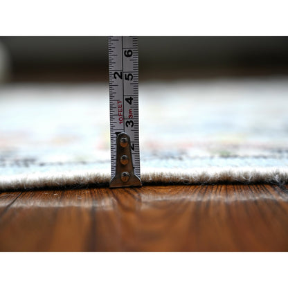 Oushak And Peshawar Wool Hand Knotted Rug Blue Light Blue 4.1X10.0 -O074164