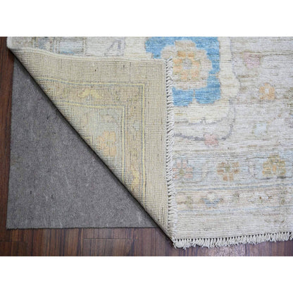 Oushak And Peshawar Wool Hand Knotted Rug Beige Beige 12.0X17.2 -O074167