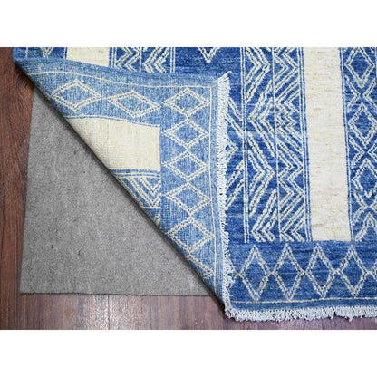Oushak And Peshawar Wool Hand Knotted Rug Blue Blue 9.8X13.5 -O074181